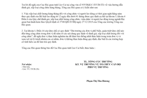 Công văn 2940/TCHQ-TCCB 2020 hướng dẫn đánh giá xếp loại công chức hàng tháng