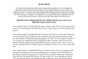 Quyết định 251/QĐ-BCĐ389 2020 sửa đổi Quy chế hoạt động Ban Chỉ đạo quốc gia chống buôn lậu