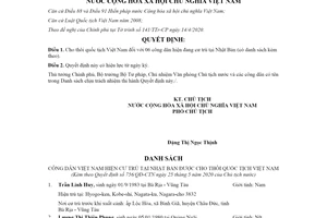 Quyết định 756/QĐ-CTN 2020 cho thôi quốc tịch Việt Nam đối với 06 công dân hiện cư trú tại Nhật Bản