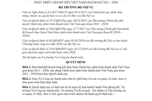 Quyết định 376/QĐ-BNV 2020 Kế hoạch tổng kết thực hiện Chiến lược phát triển thanh niên Việt Nam