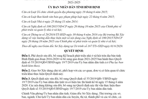 Quyết định 30/2020/QĐ-UBND sửa đổi Kế hoạch phát triển nhà ở xã hội tỉnh Bình Định 2016 2020