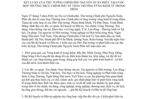 Thông báo 200/TB-VPCP 2020 kết luận Thủ tướng tăng trưởng vùng kinh tế trọng điểm