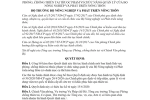 Quyết định 1957/QĐ-BNN-PCTT 2020 công bố thủ tục hành chính lĩnh vực phòng chống thiên tai