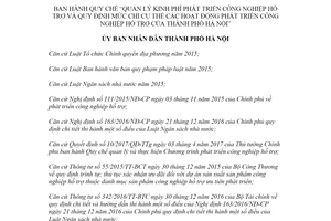 Quyết định 11/2020/QĐ-UBND Quản lý kinh phí phát triển công nghiệp hỗ trợ Hà Nội