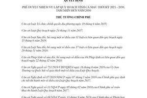 Quyết định 810/QĐ-TTg 2020 phê duyệt Nhiệm vụ lập quy hoạch tỉnh Cà Mau thời kỳ 2021 2030