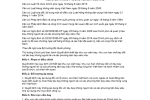 Quyết định 18/2020/QĐ-TTg thiết lập khu vực cấm bay hạn chế bay đối với tàu bay không người lái