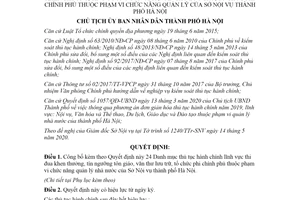 Quyết định 2206/QĐ-UBND 2020 công bố thủ tục hành chính thi đua khen thưởng Sở Nội vụ Hà Nội