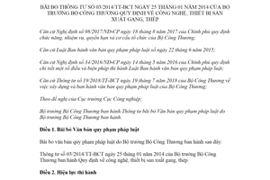 Thông tư 10/2020/TT-BCT bãi bỏ Thông tư 03/2014/TT-BCT công nghệ thiết bị sản xuất gang thép