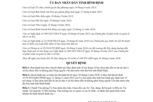 Quyết định 32/2020/QĐ-UBND nhà đầu tư dự án nhà ở xã hội không bằng vốn nhà nước Bình Định