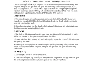 Kế hoạch 1829/KH-BHXH 2020 thực hiện Nghị quyết 68/NQ-CP cắt giảm quy định hoạt động kinh doanh