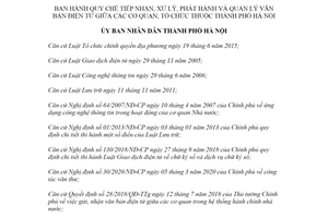 Quyết định 12/2020/QĐ-UBND Quy chế phát hành quản lý văn bản điện tử giữa các cơ quan Hà Nội