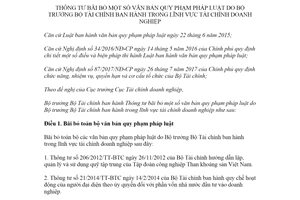 Thông tư 60/2020/TT-BTC bãi bỏ văn bản quy phạm pháp luật lĩnh vực tài chính doanh nghiệp