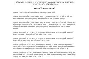 Quyết định 908/QĐ-TTg 2020 phê duyệt Danh mục doanh nghiệp có vốn nhà nước thực hiện thoái vốn
