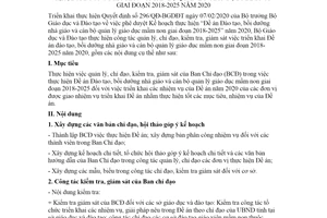 Kế hoạch 451/KH-BGDĐT 2020 giám sát đào tạo nhà giáo cán bộ quản lý giáo dục mầm non