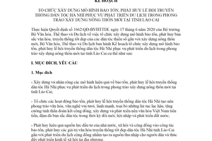 Kế hoạch 2353/KH-BVHTTDL 2020 xây dựng mô hình bảo tồn lễ hội truyền thống dân tộc Hà Nhì