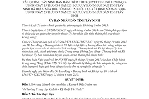 Quyết định 22/2020/QĐ-UBND sửa đổi nhiệm vụ quyền hạn cơ cấu tổ chức Sở Lao động Tây Ninh