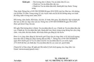 Công văn 446/TANDTC-TCCB 2020 tuyển sinh cán bộ đi bồi dưỡng nâng cao trình độ tiếng Anh