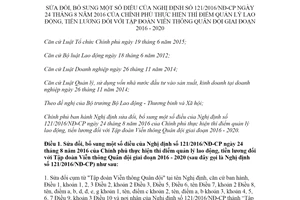 Nghị định 74/2020/NĐ-CP sửa đổi Nghị định quản lý lao động Tập đoàn Viễn thông Quân đội