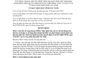 Quyết định 26/2020/QĐ-UBND Mức chi trả chế độ nhuận bút phát thanh truyền hình Tây Ninh