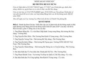 Quyết định 819/QĐ-BXD 2020 thành lập Ban Chỉ đạo Diễn đàn phát triển đô thị thông minh