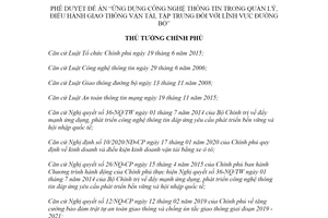 Quyết định 923/QĐ-TTg 2020 Ứng dụng công nghệ thông tin quản lý điều hành giao thông vận tải