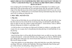 Chương trình 07/CTr-UBND 2020 giải ngân vốn đầu tư công bối cảnh đại dịch Covid 19 Lào Cai