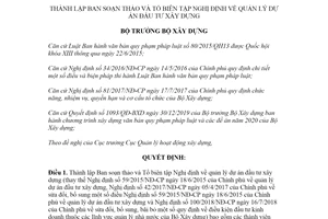 Quyết định 837/QĐ-BXD 2020 Ban soạn thảo Tổ biên tập Nghị định quản lý dự án đầu tư xây dựng