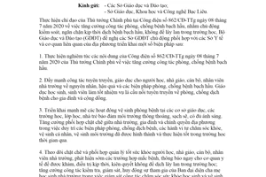 Công văn 2497/BGDĐT-GDTC 2020 tăng cường công tác phòng chống bệnh bạch hầu trong trường học