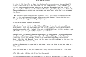 Công văn 2458/BGDĐT-KHCNMT 2020 xây dựng thuyết minh Chương trình khoa học và công nghệ cấp Bộ