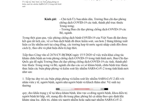 Công văn 3629/CV-BCĐQG 2020 phòng và kiểm soát lây nhiễm SARS-CoV-2 trong tình hình mới