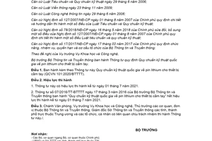 Thông tư 15/2020/TT-BTTTT Quy chuẩn kỹ thuật quốc gia về pin lithium cho thiết bị cầm tay