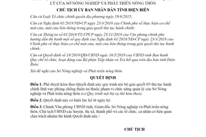 Quyết định 635/QĐ-UBND 2020 Thủ tục hành chính phòng chống thiên tai Sở Nông nghiệp Điện Biên