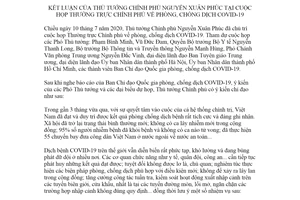 Thông báo 238/TB-VPCP 2020 kết luận của Thủ tướng tại cuộc họp về phòng chống dịch COVID 19