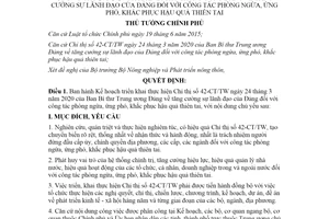 Quyết định 987/QĐ-TTg 2020 Thực hiện Chỉ thị 42-CT/TW khắc phục ứng phó với thiên tai