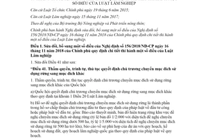 Nghị định 83/2020/NĐ-CP sửa đổi Nghị định 156/2018/NĐ-CP hướng dẫn Luật Lâm nghiệp