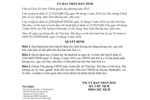 Quyết định 1383/QĐ-UBND 2020 định hướng nội dung hương ước quy ước tổ dân phố Sơn La