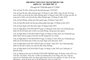 Nghị quyết 06/2020/NQ-HĐND nội dung và mức chi thuộc thẩm quyền Hội đồng thành phố Hà Nội