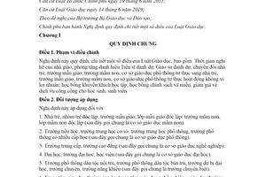 Nghị định 84/2020/NĐ-CP hướng dẫn Luật Giáo dục