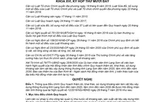 Nghị quyết 05/2020/NQ-HĐND Điều chỉnh Quy hoạch thăm dò khai thác sử dụng khoáng sản Lạng Sơn