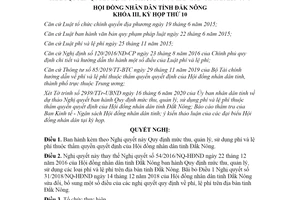 Nghị quyết 03/2020/NQ-HĐND quy định mức thu quản lý sử dụng phí và lệ phí tỉnh Đắk Nông