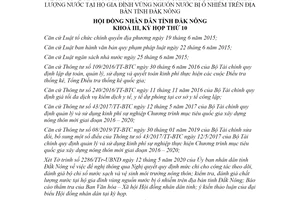 Nghị quyết 08/2020/NQ-HĐND Mức chi công tác theo dõi đánh giá bộ chỉ số nước sạch Đắk Nông