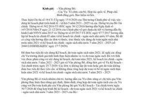 Công văn 2681/LĐTBXH-KHTC 2020 xây dựng dự toán ngân sách 2021