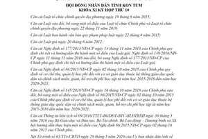 Nghị quyết 33/2020/NQ-HĐND giá dịch vụ giáo dục đào tạo Kon Tum 2020 2021