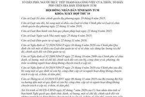 Nghị quyết 36/2020/NQ-HĐND chức danh số lượng người hoạt động không chuyên trách Kon Tum