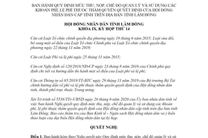 Nghị quyết 183/2020/NQ-HĐND mức thu nộp các khoản phí lệ phí Lâm Đồng