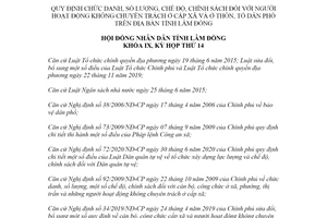 Nghị quyết 188/2020/NQ-HĐND chức danh số lượng người hoạt động không chuyên trách Lâm Đồng