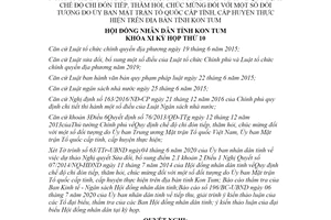 Nghị quyết 23/2020/NQ-HĐND sửa đổi Nghị quyết 07/2014/NQ-HĐND Kon Tum