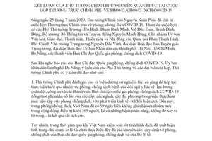 Thông báo 253/TB-VPCP 2020 kết luận tại cuộc họp Thường trực Chính phủ phòng chống dịch COVID-19