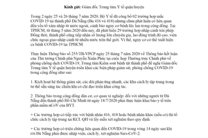 Công văn 2333/TTKSBT-BTN 2020 tăng cường giám sát COVID-19 tại cộng đồng Sở Y tế Hồ Chí Minh