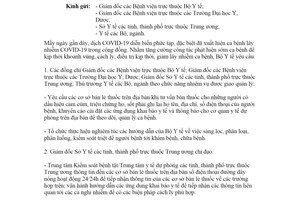 Công văn 3966/BYT-VPB1 2020 tăng cường phát hiện sớm ca bệnh COVID-19